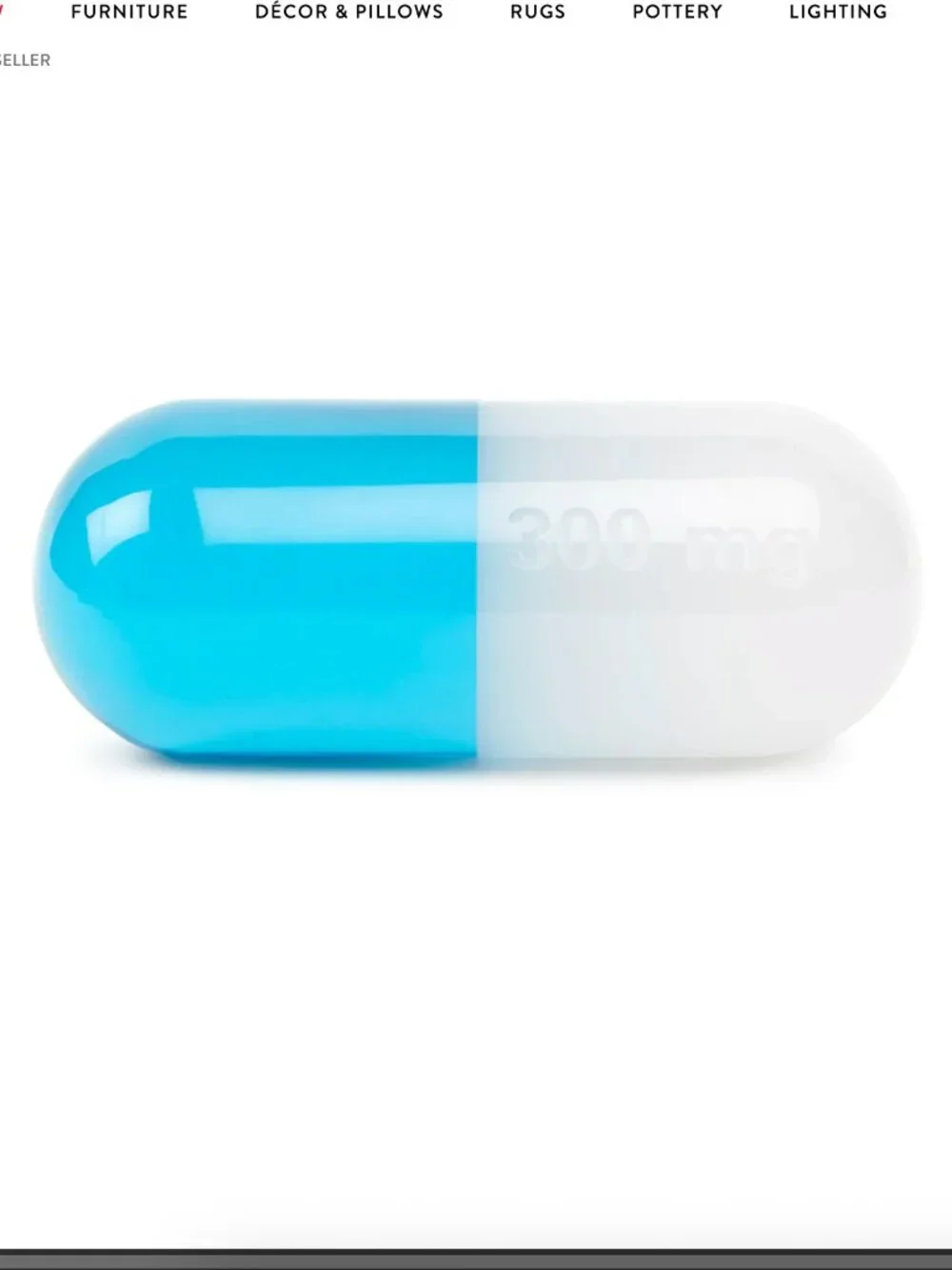 Jonathan Adler Medium Acrylic Pill - Blue